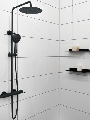 Preciosa Shower Column - Black matt- ORABELLA