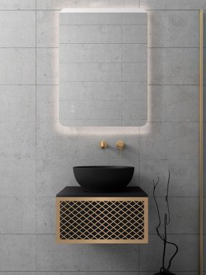 Wire Black Matt 50 Gold Profile με ένα πορτάκι- ORABELLA