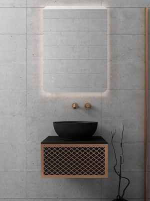 Wire Black Matt 50  Rose Gold Profile με ένα πορτάκι- ORABELLA